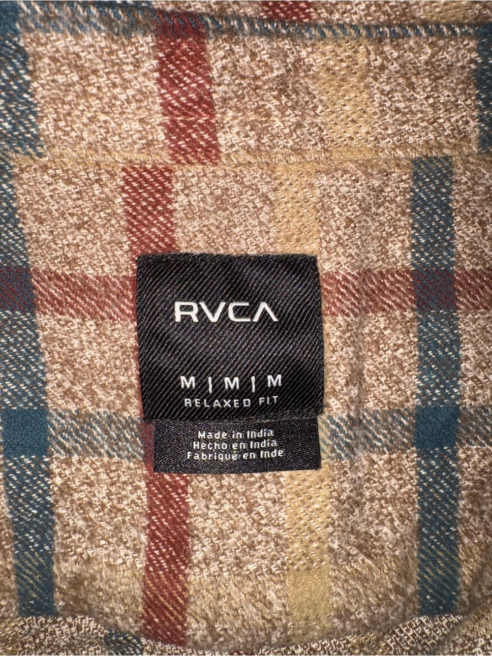 RVCA Plaid Size Medium - Picture 2 of 4